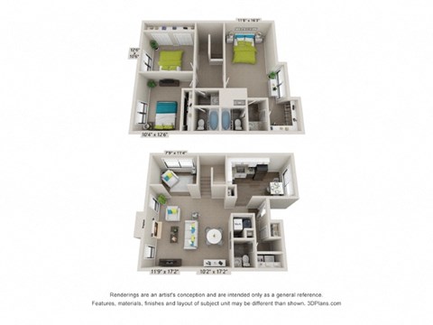 The Gwinnett Floorplan at Avenues at Holcomb Bridge, Georgia